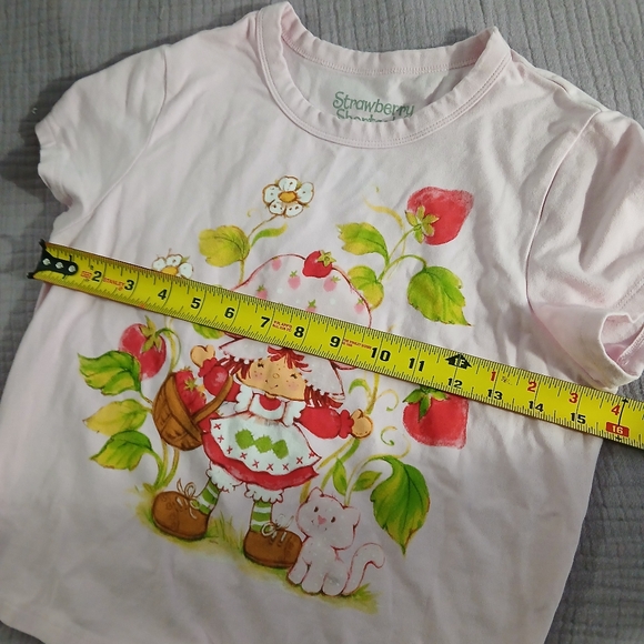 Hybrid Apparel Strawberry Shortcake Women's Pink Top Size Small Teen Tween - Picture 2 of 5